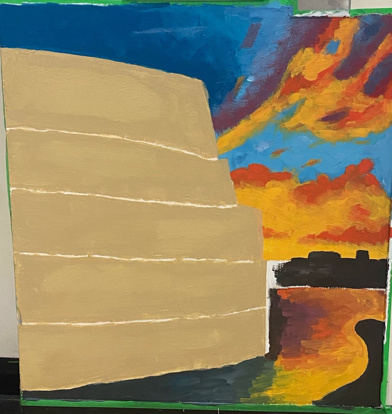 Colosseum mural in progress