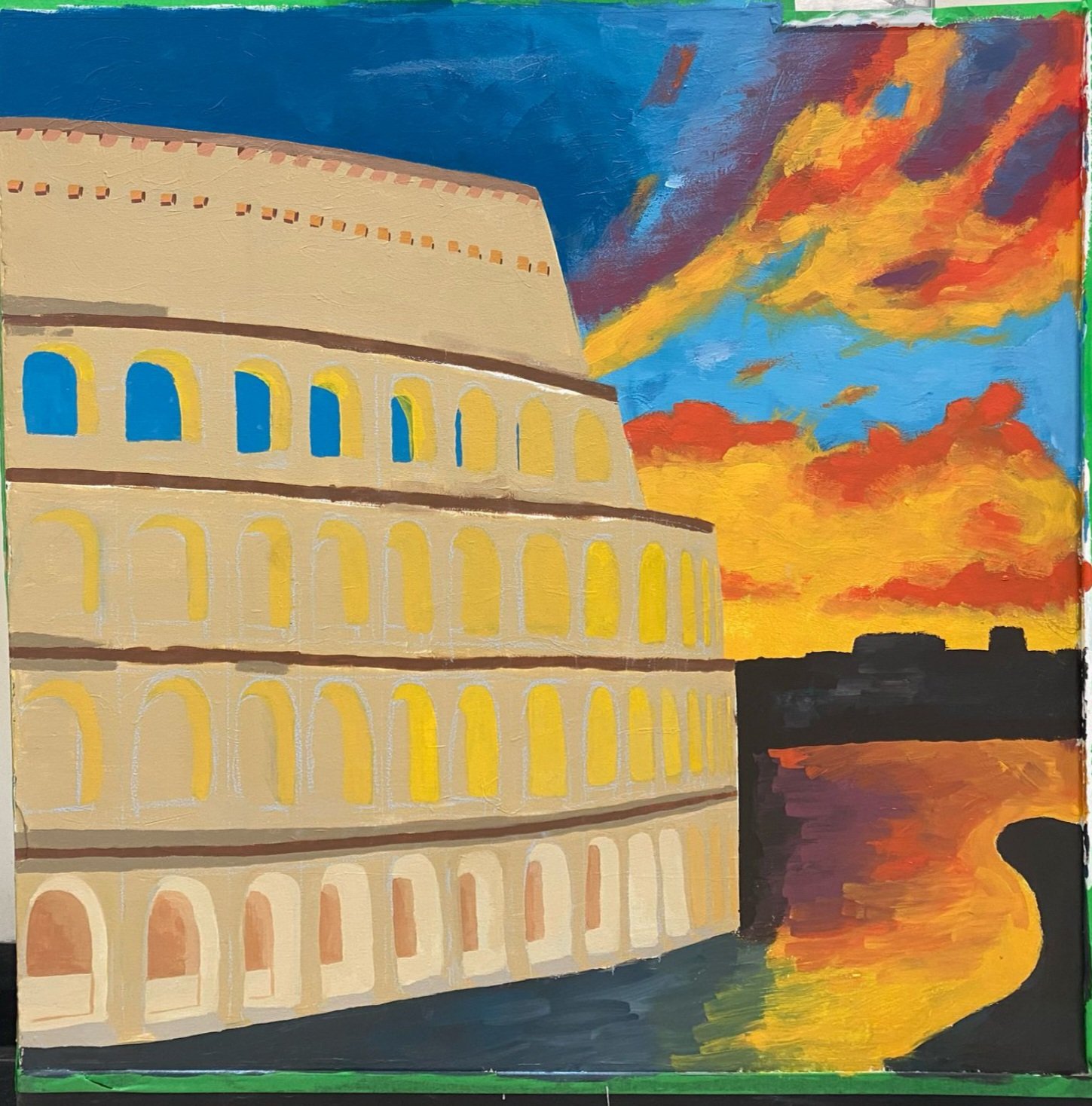 Colosseum mural nearly finished