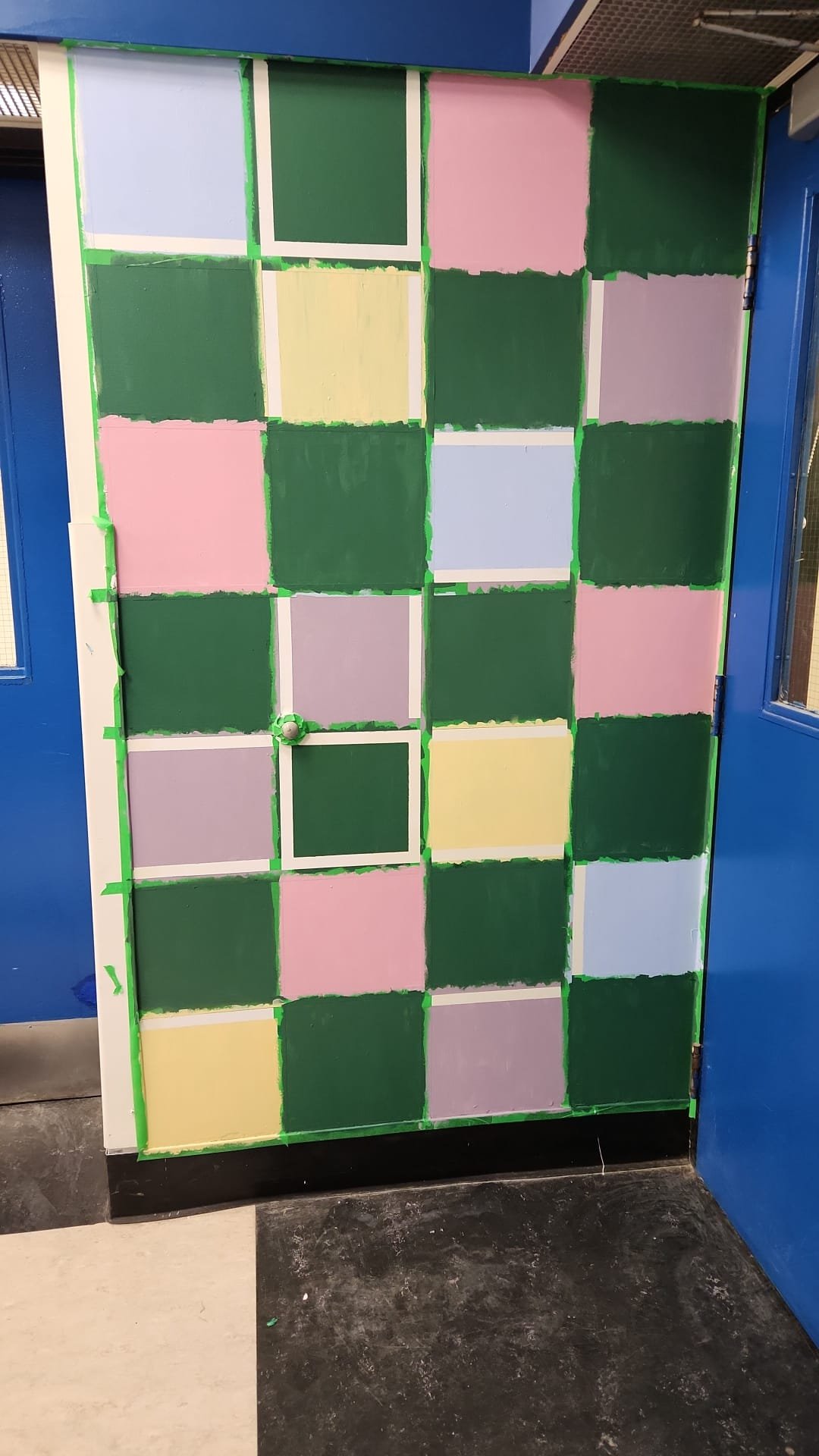 National flowers mural in progress